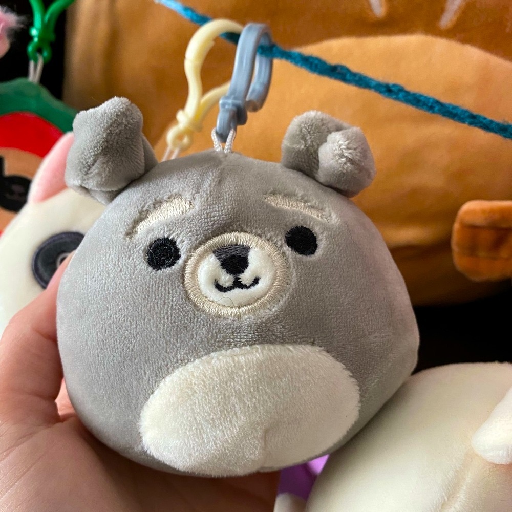 Shaun Schnauzer Dog Squishmallows Pet Puppy Clip Keychain